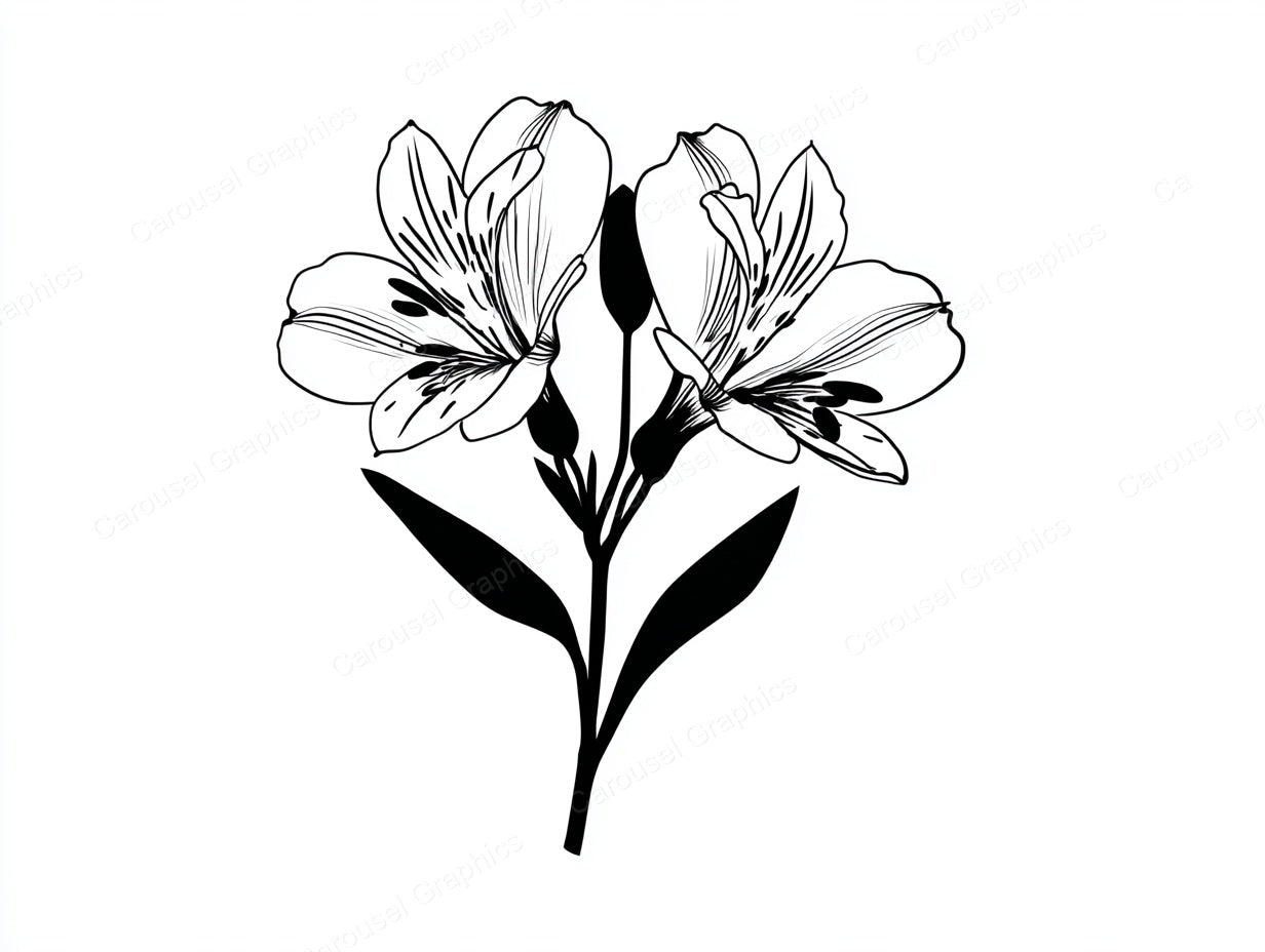 Alstroemeria Vector Graphic preview