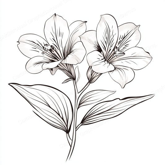 Alstroemeria Vector Graphic preview