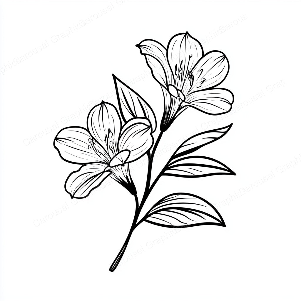 Alstroemeria Vector Graphic preview