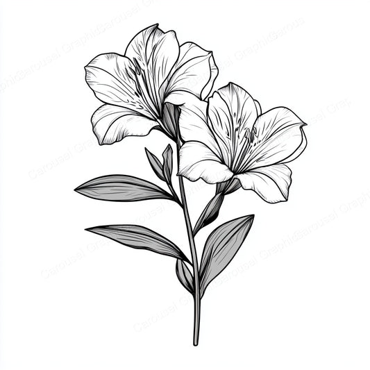 Alstroemeria Vector Graphic preview