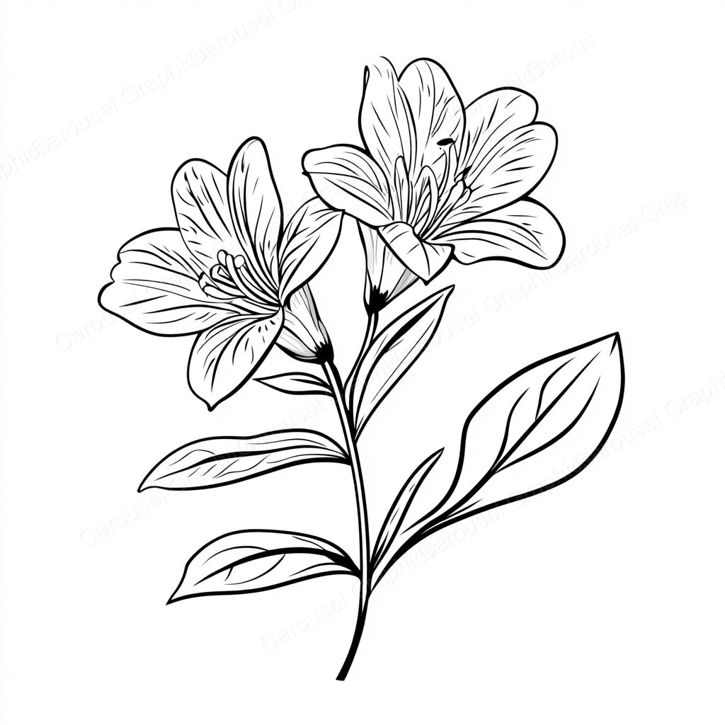 Alstroemeria Vector Graphic preview