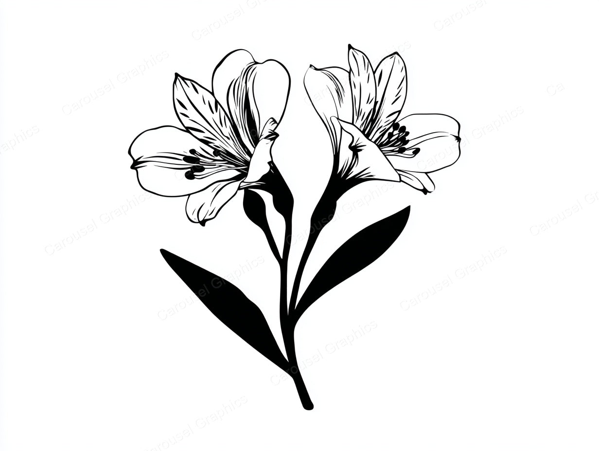 Alstroemeria Vector Graphic preview