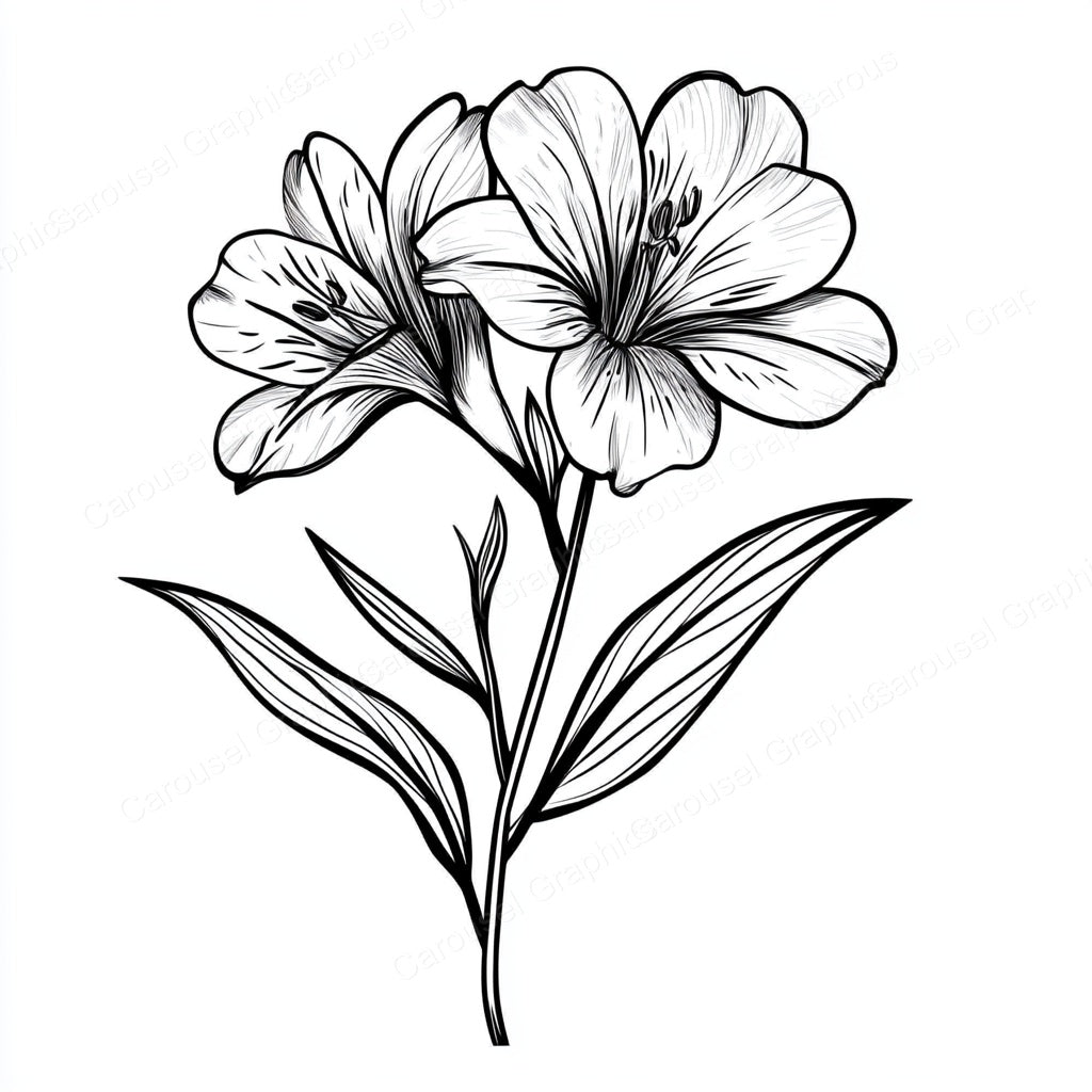 Alstroemeria Vector Graphic preview