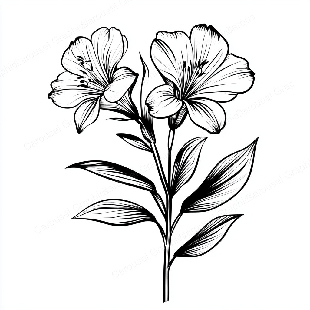 Alstroemeria Vector Graphic preview
