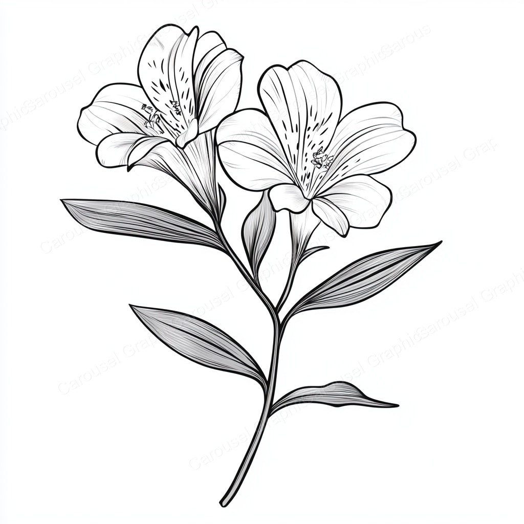 Alstroemeria Vector Graphic preview