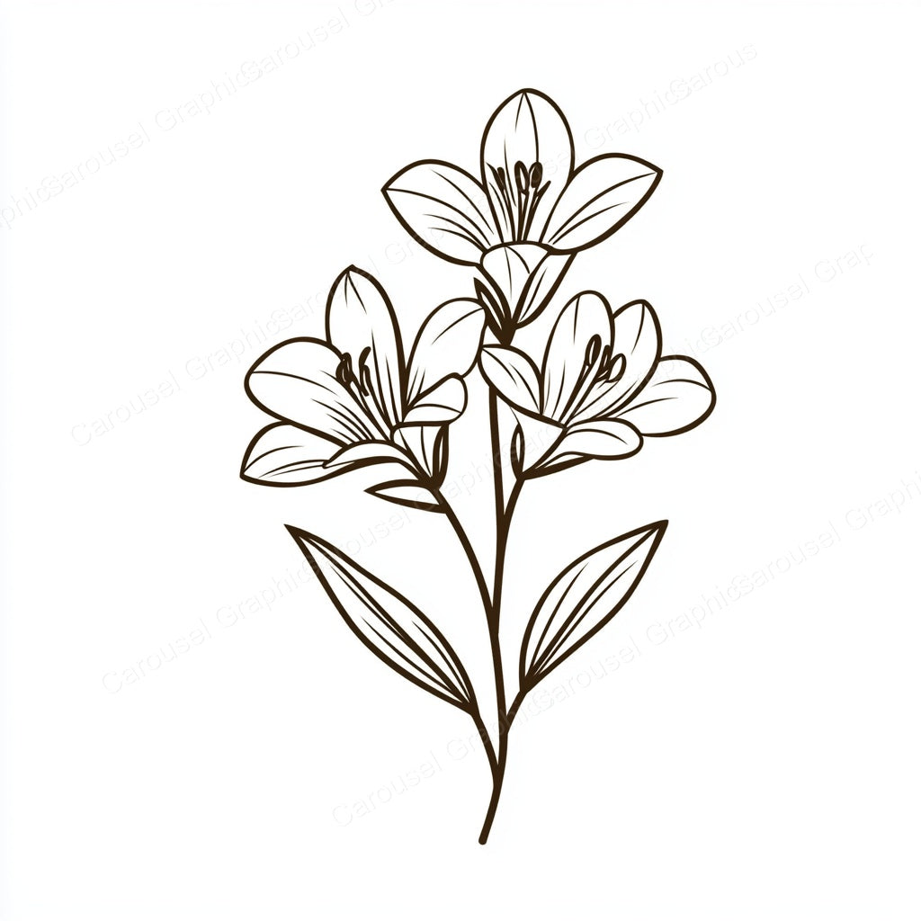 Alstroemeria Vector Graphic preview