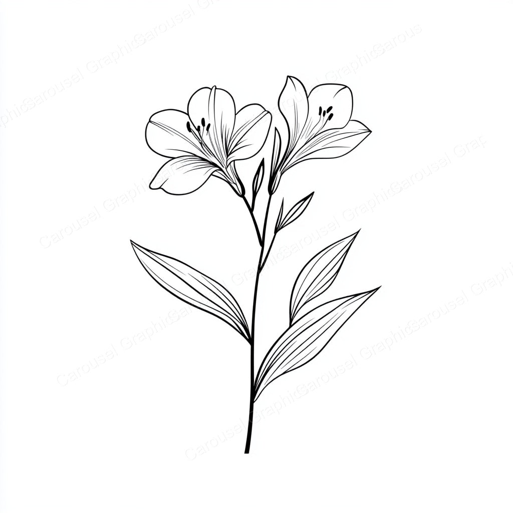 Alstroemeria Vector Graphic preview