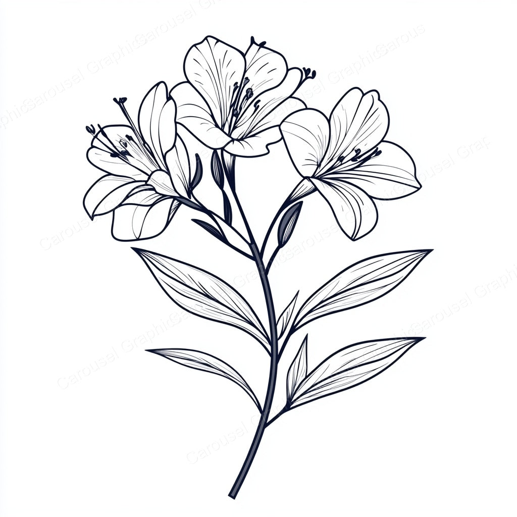 Alstroemeria Vector Graphic preview