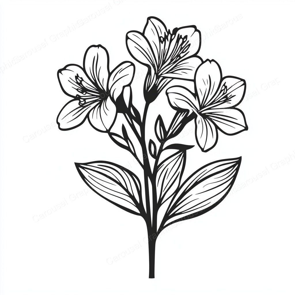 Alstroemeria Vector Graphic preview