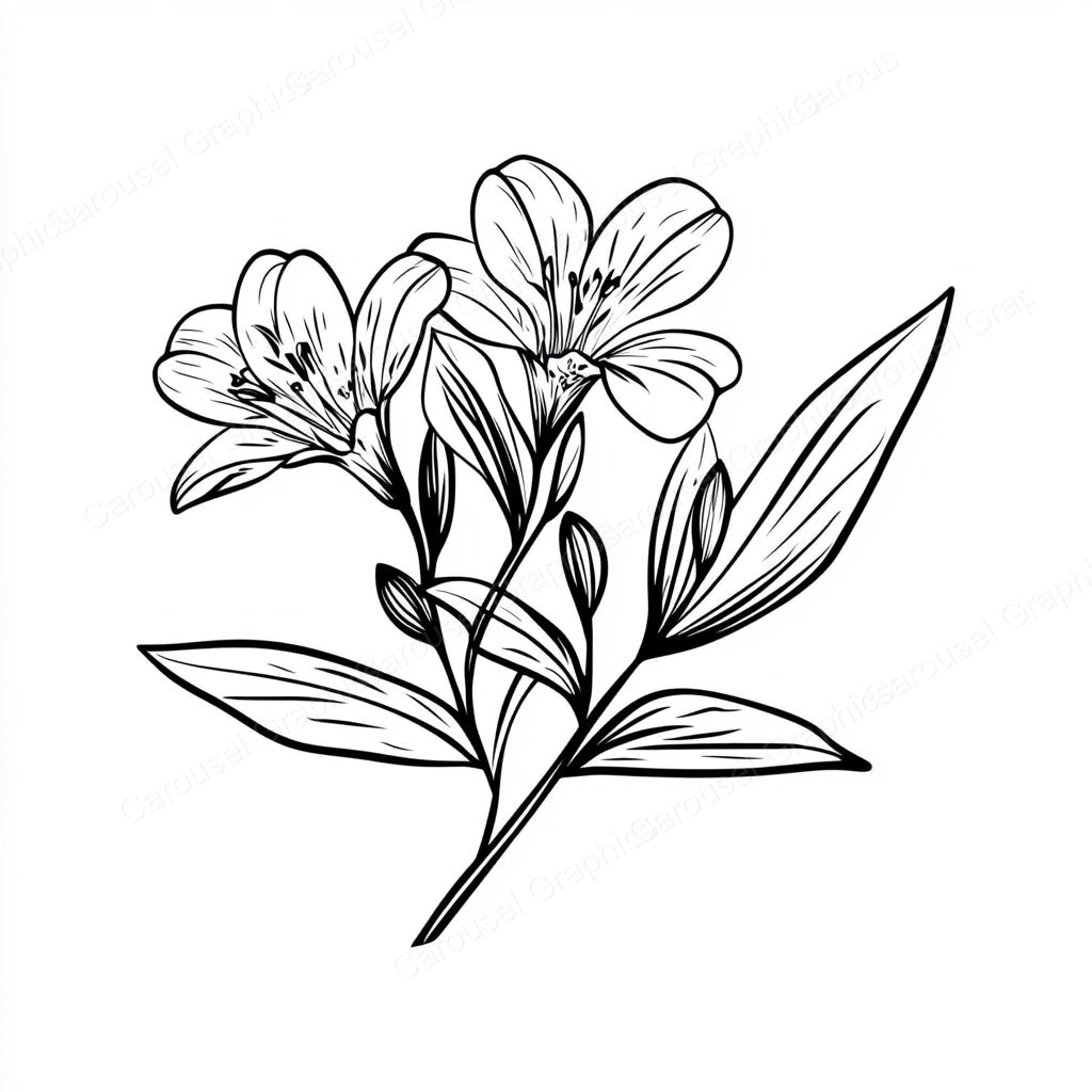 Alstroemeria Vector Graphic preview