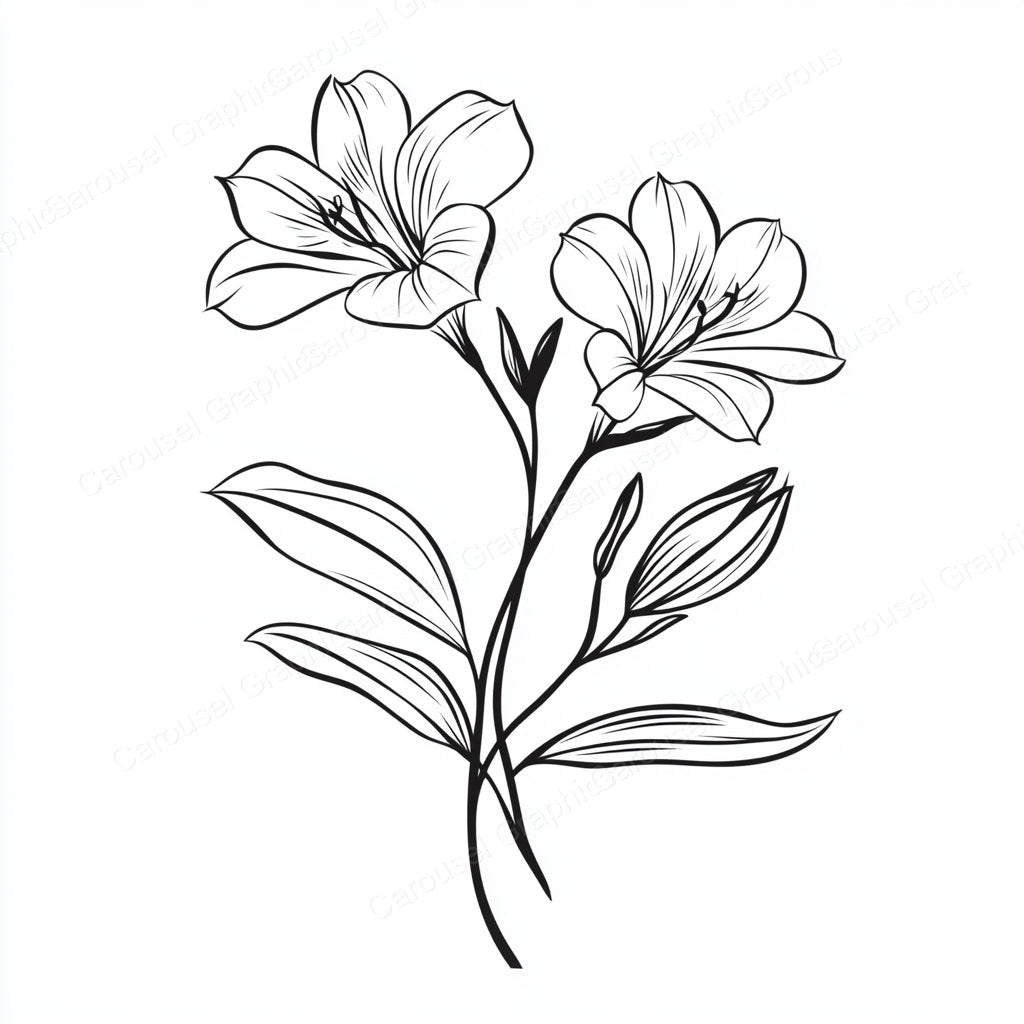 Alstroemeria Vector Graphic preview