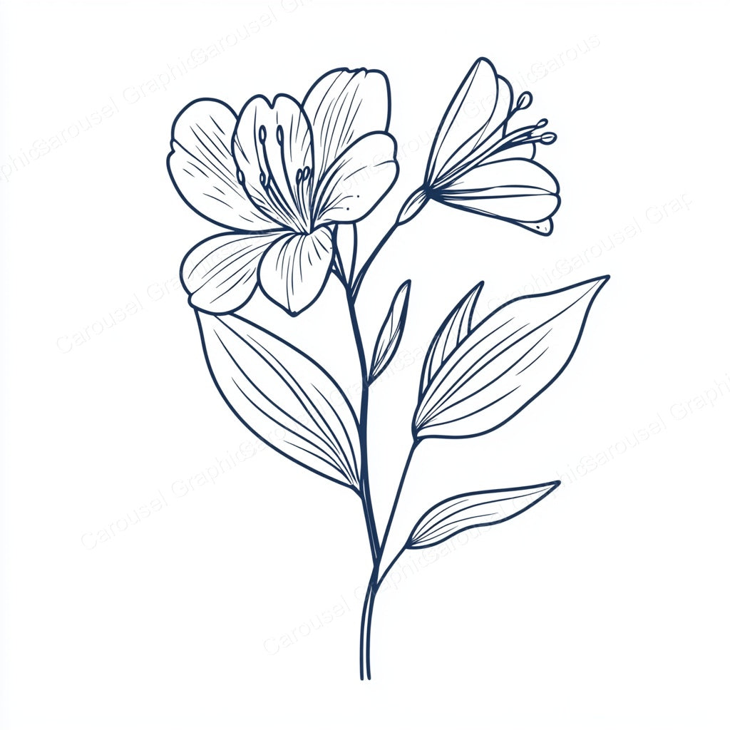 Alstroemeria Vector Graphic preview