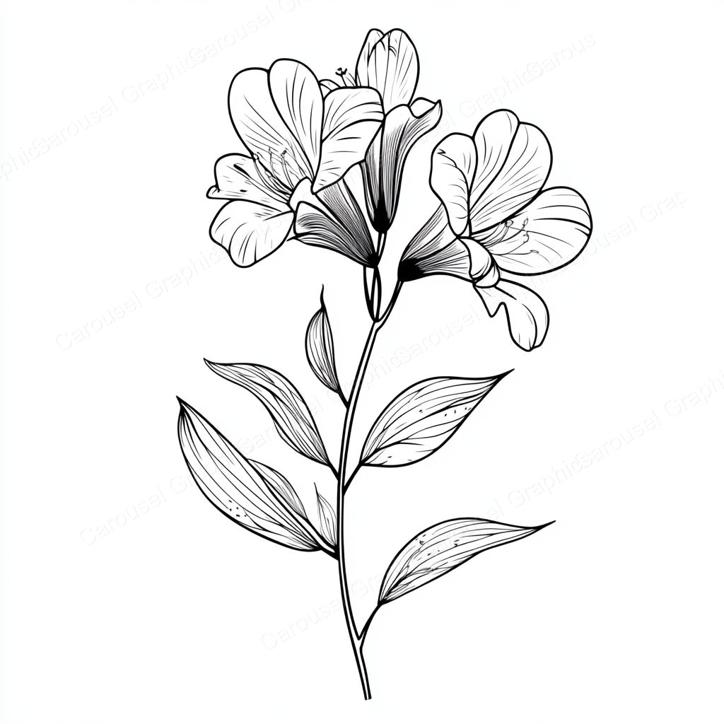 Alstroemeria Vector Graphic preview