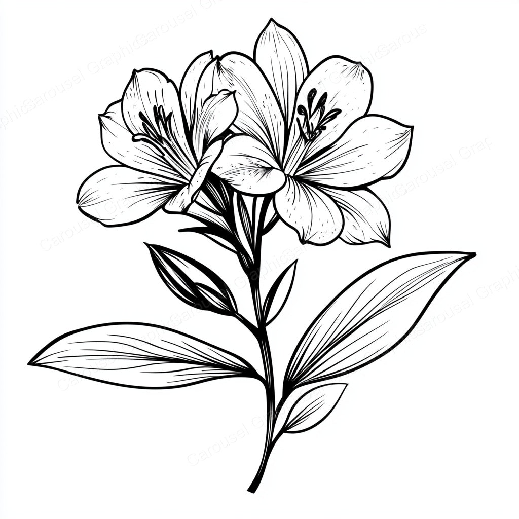 Alstroemeria Vector Graphic preview