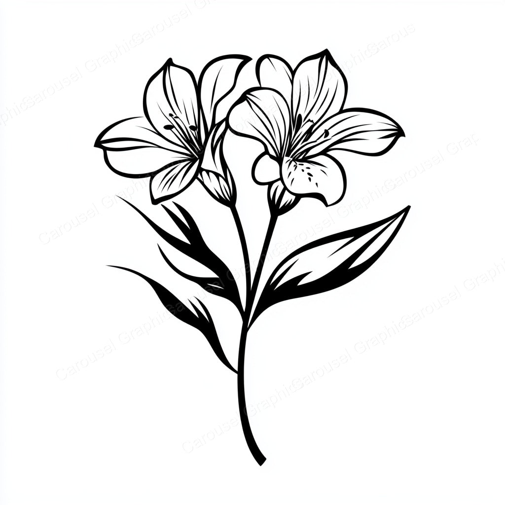 Alstroemeria Vector Graphic preview