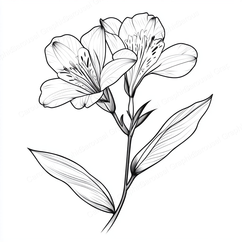 Alstroemeria Vector Graphic preview