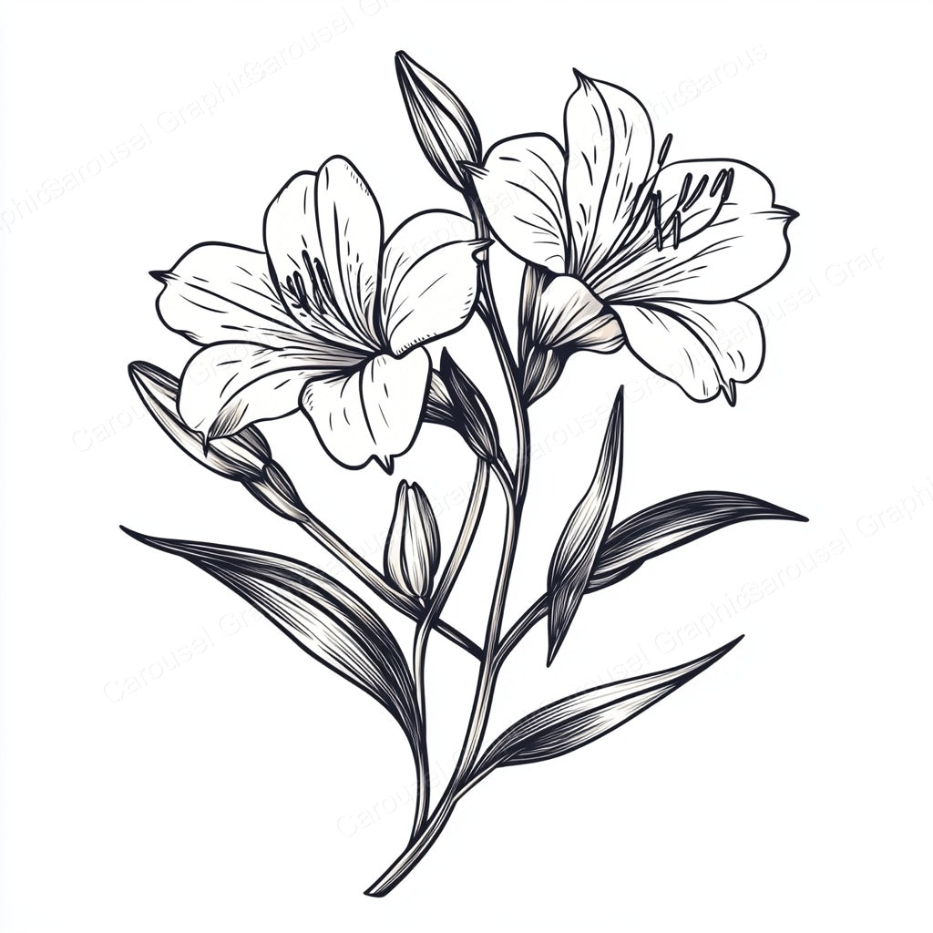 Alstroemeria Vector Graphic preview