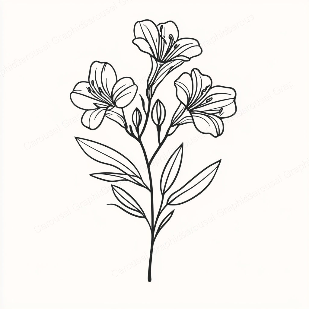 Alstroemeria Vector Graphic preview