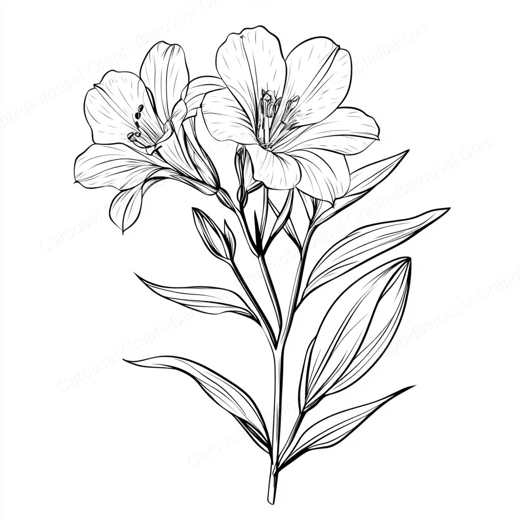 Alstroemeria Vector Graphic preview