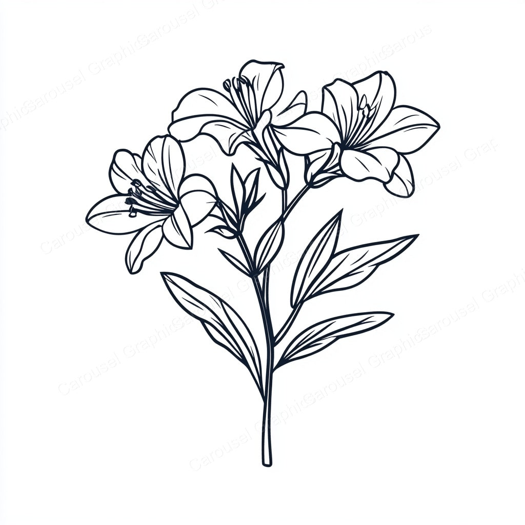 Alstroemeria Vector Graphic preview