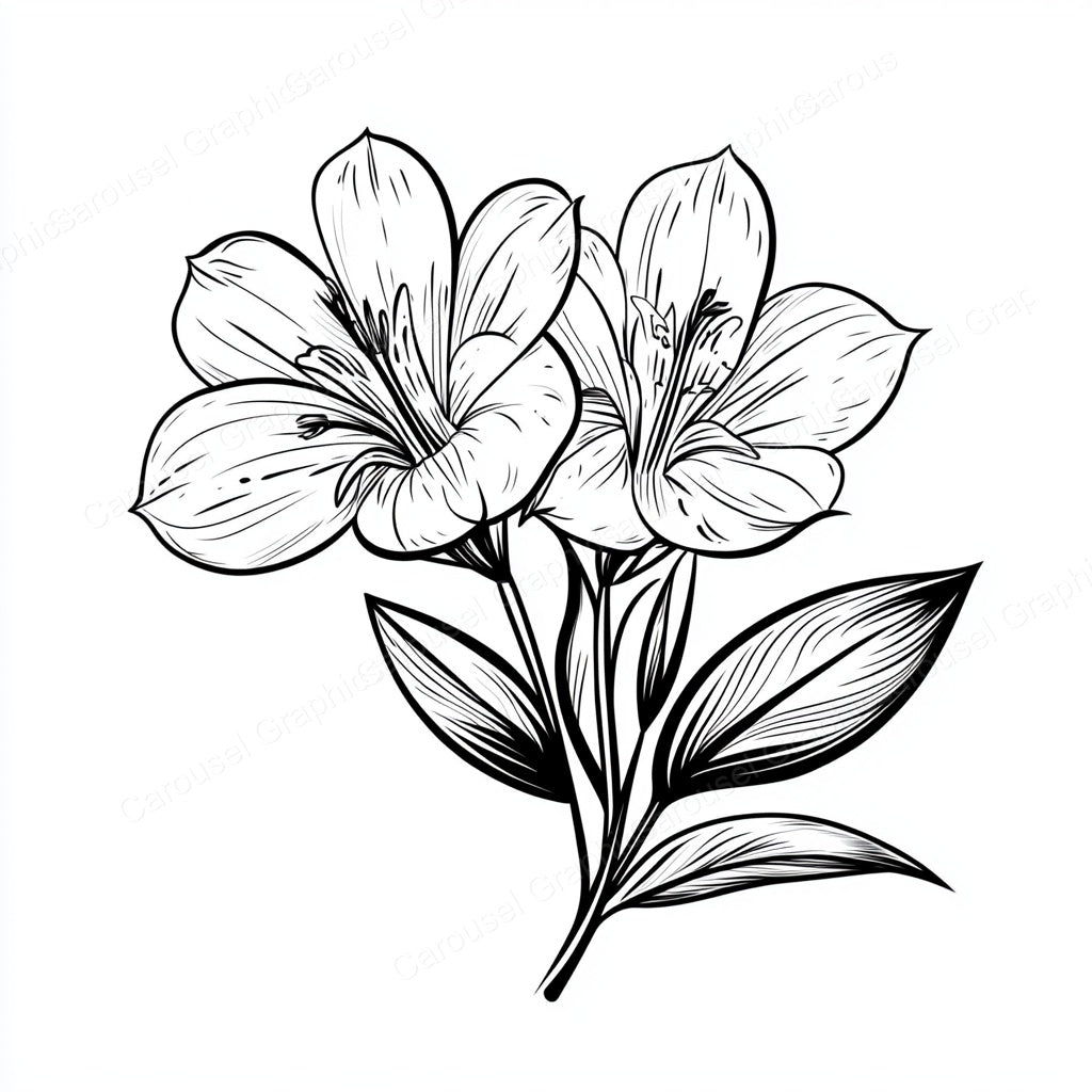 Alstroemeria Vector Graphic preview