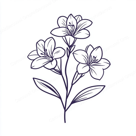 Alstroemeria Vector Graphic preview
