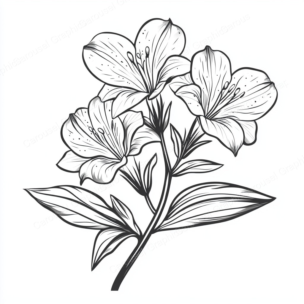 Alstroemeria Vector Graphic preview