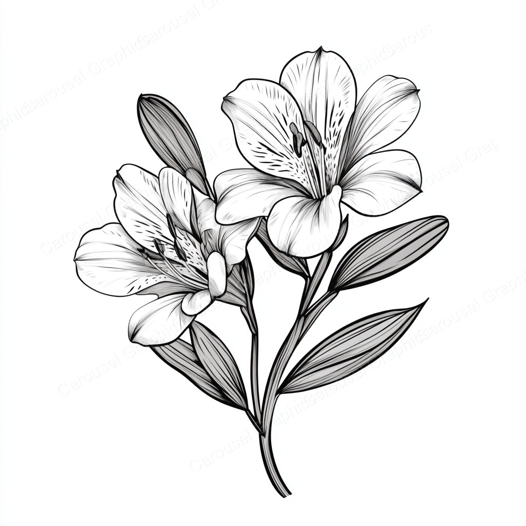 Alstroemeria Vector Graphic preview