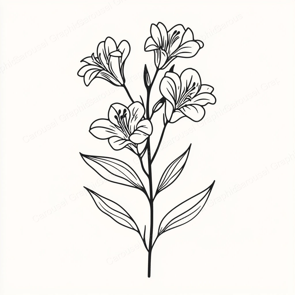 Alstroemeria Vector Graphic preview