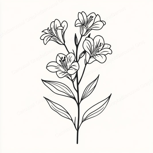 Alstroemeria Vector Graphic preview