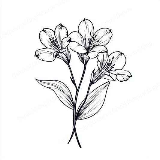 Alstroemeria Vector Graphic preview