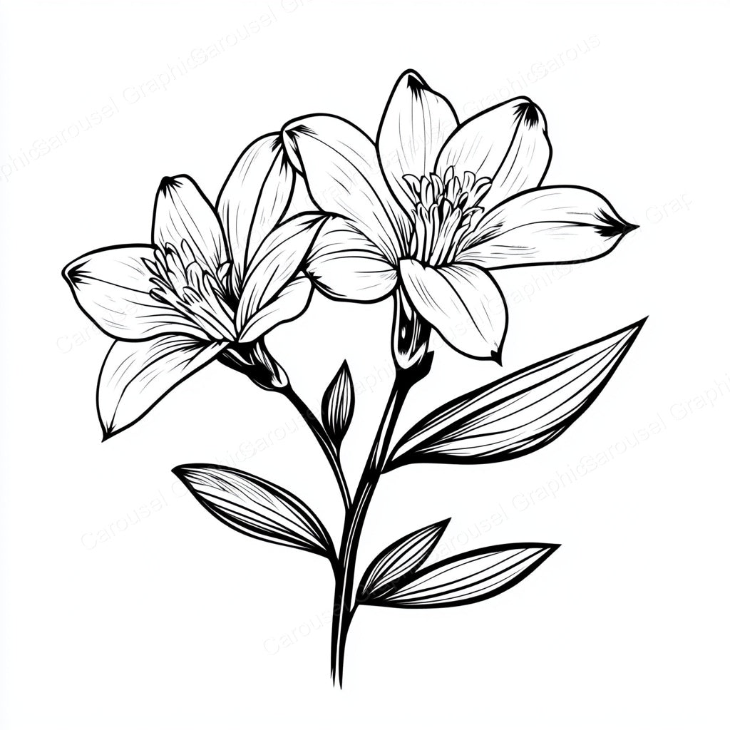 Alstroemeria Vector Graphic preview
