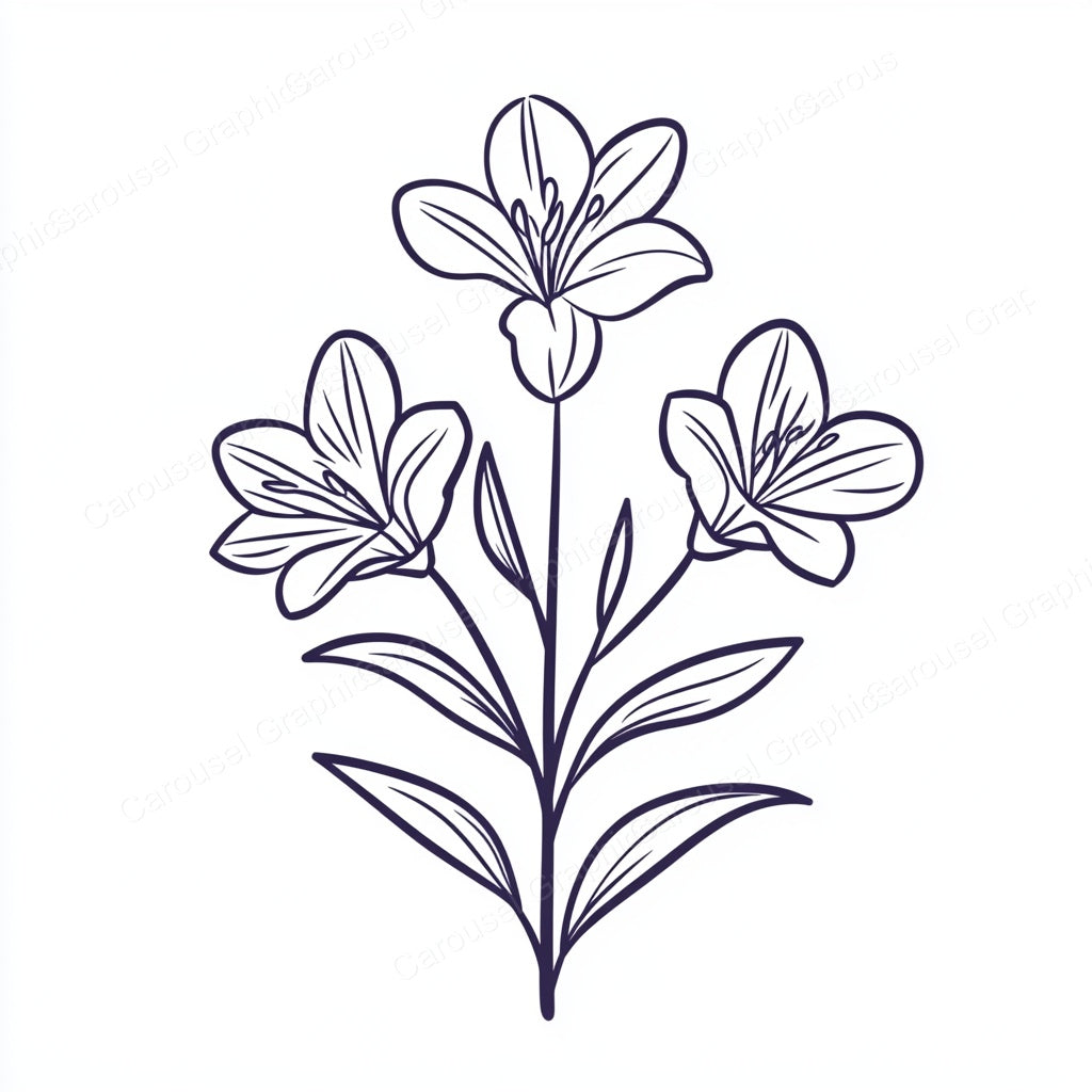 Alstroemeria Vector Graphic preview