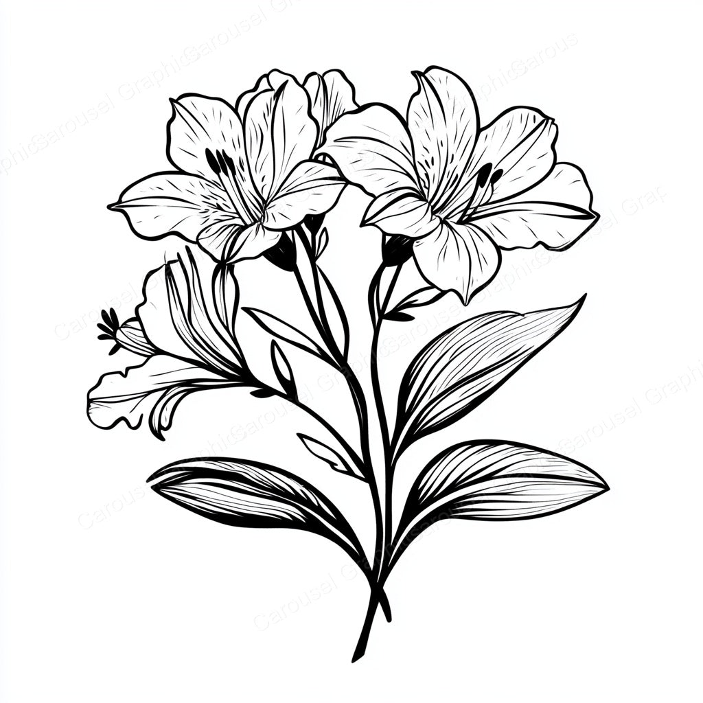 Alstroemeria Vector Graphic preview