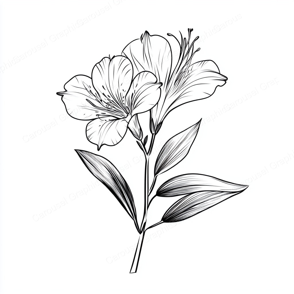 Alstroemeria Vector Graphic preview