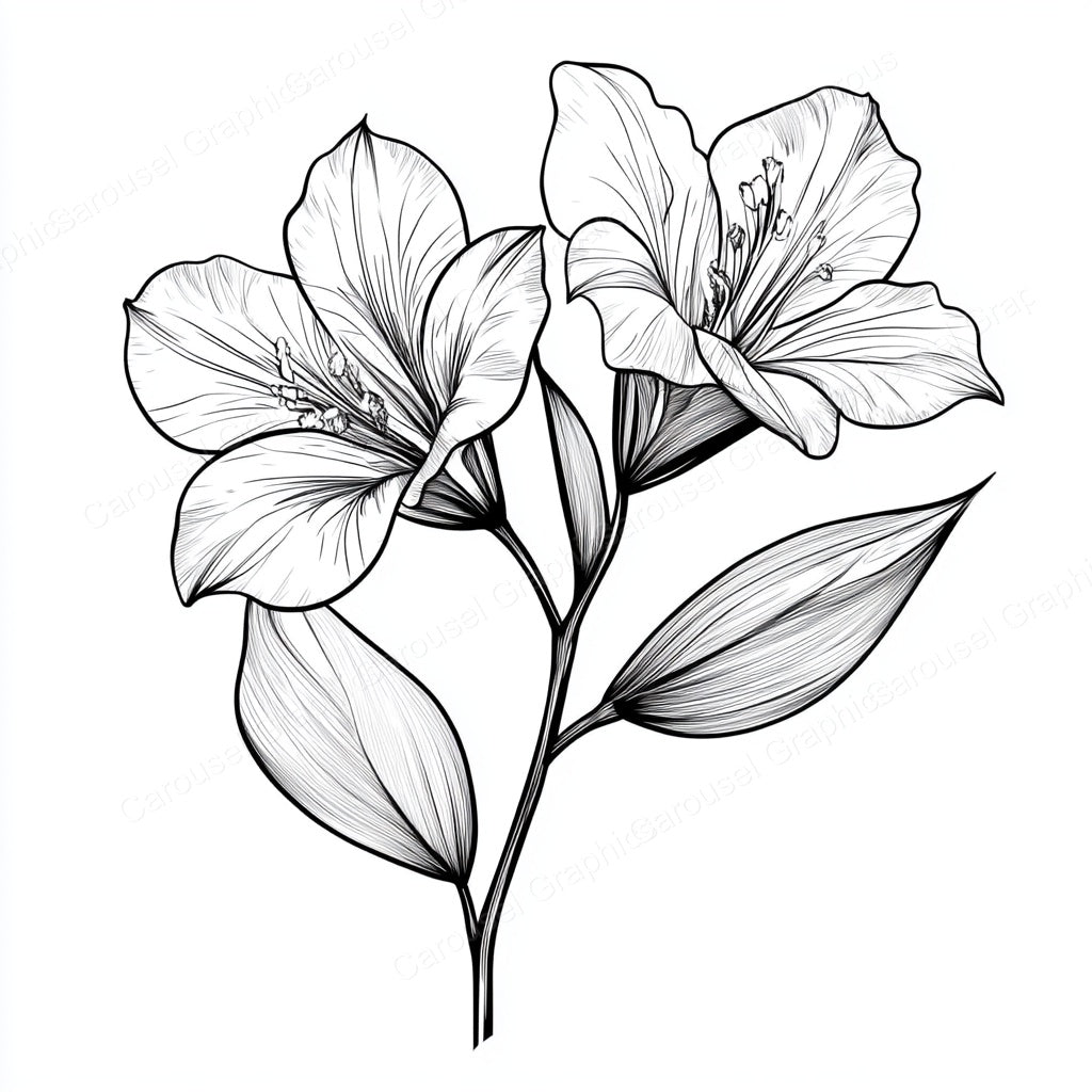 Alstroemeria Vector Graphic preview