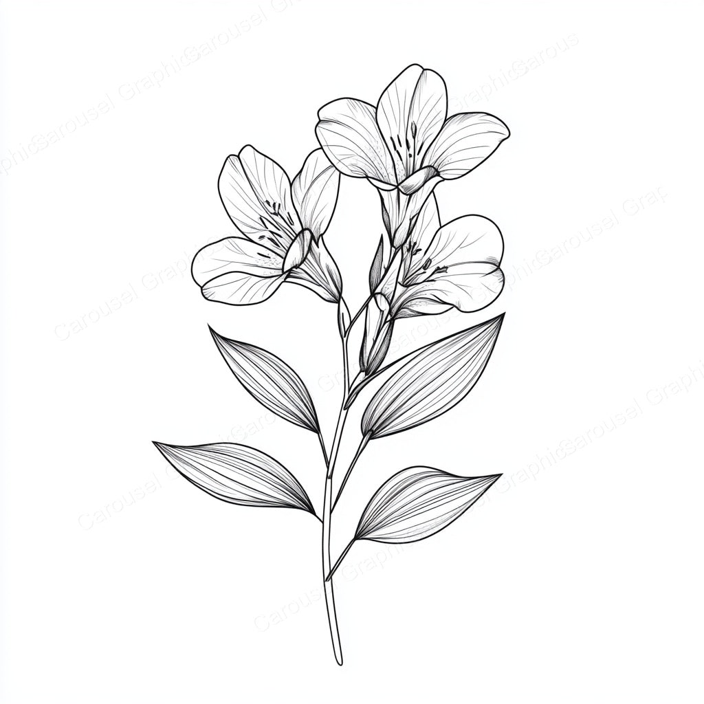 Alstroemeria Vector Graphic preview