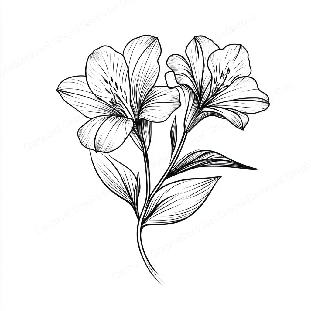 Alstroemeria Vector Graphic preview