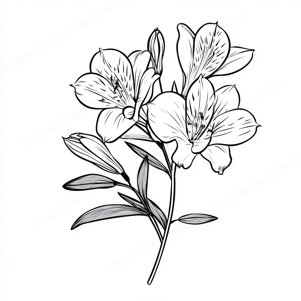 Alstroemeria Vector Graphic preview