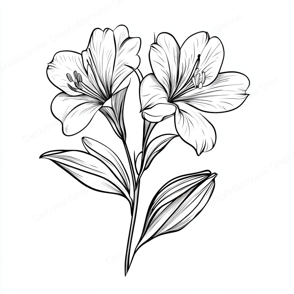 Alstroemeria Vector Graphic preview