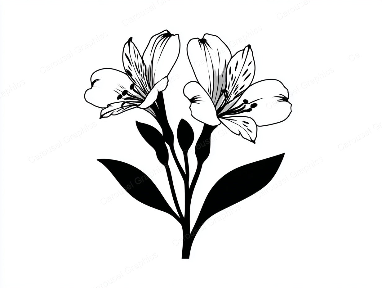 Alstroemeria Vector Graphic preview