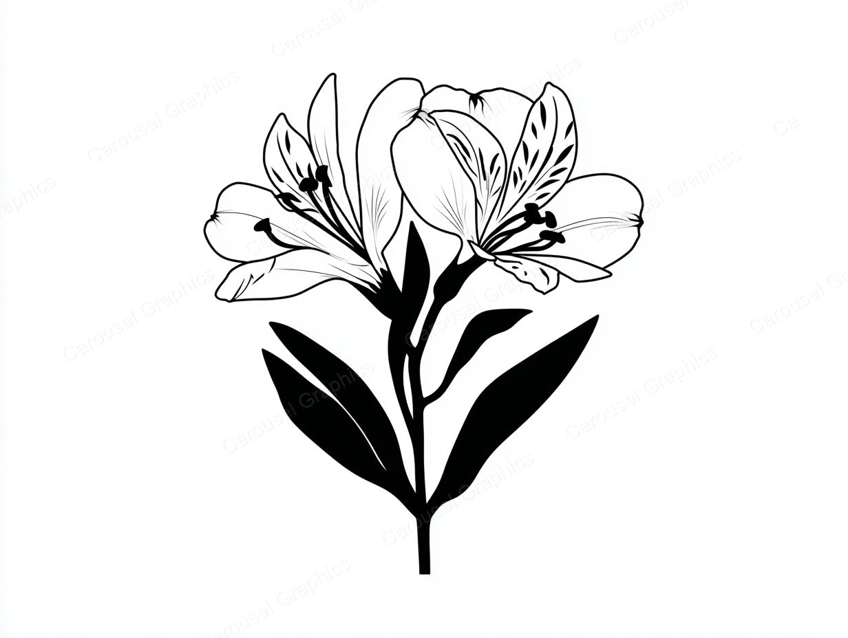 Alstroemeria Vector Graphic preview