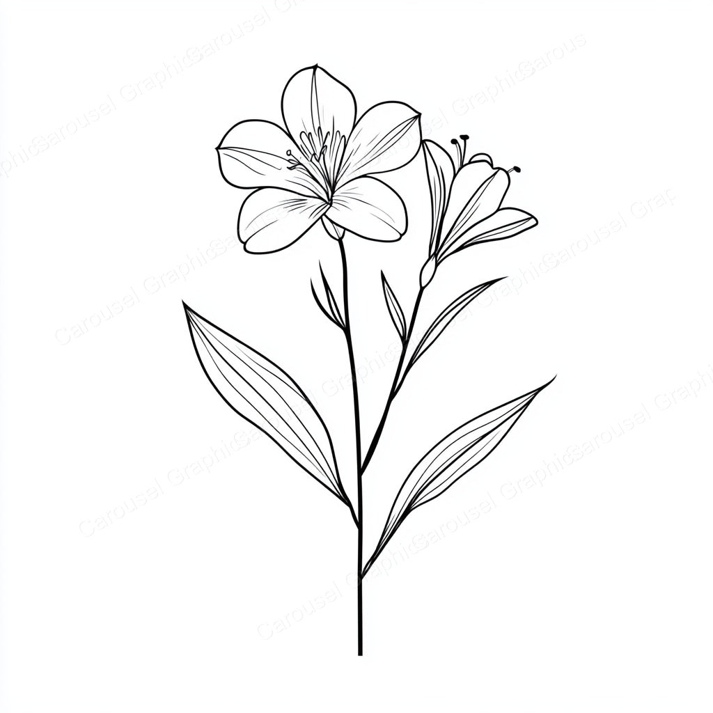 Alstroemeria Vector Graphic preview