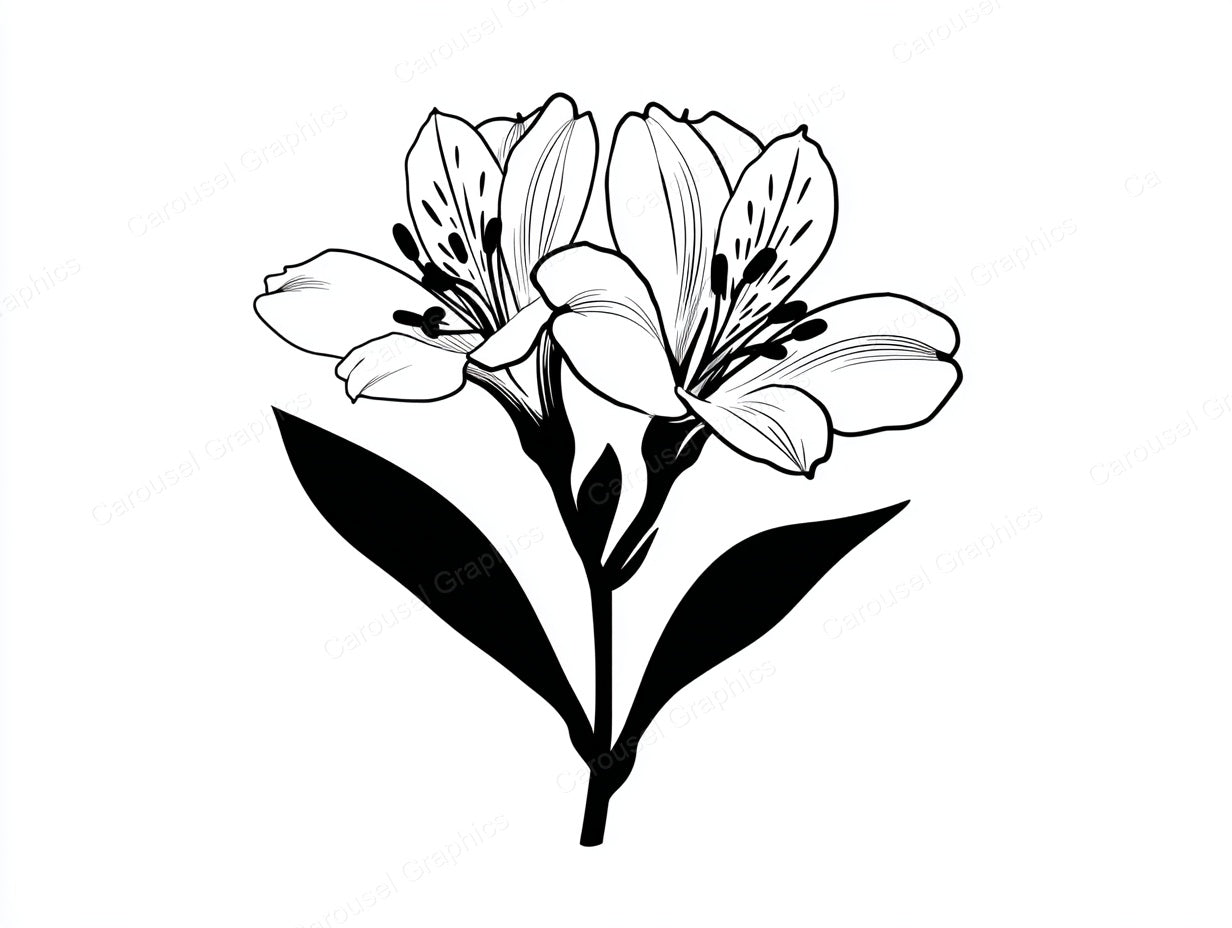 Alstroemeria Vector Graphic preview