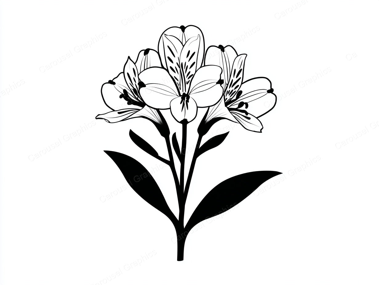 Alstroemeria Vector Graphic preview
