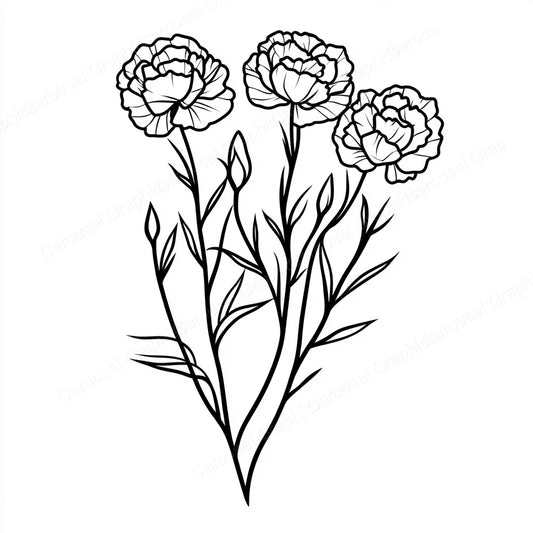 Carnation Vector Graphic preview