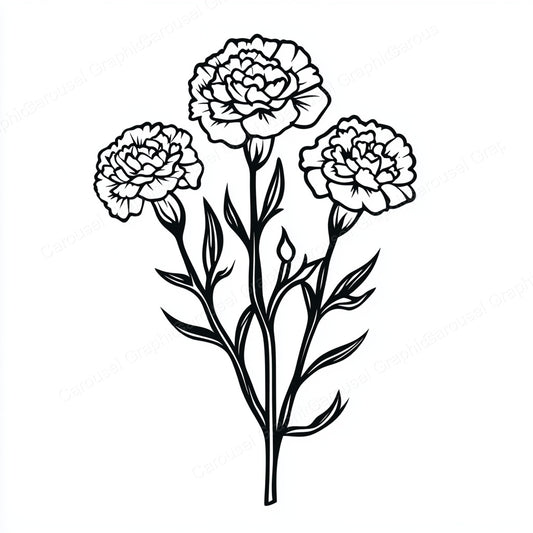 Carnation Vector Graphic preview