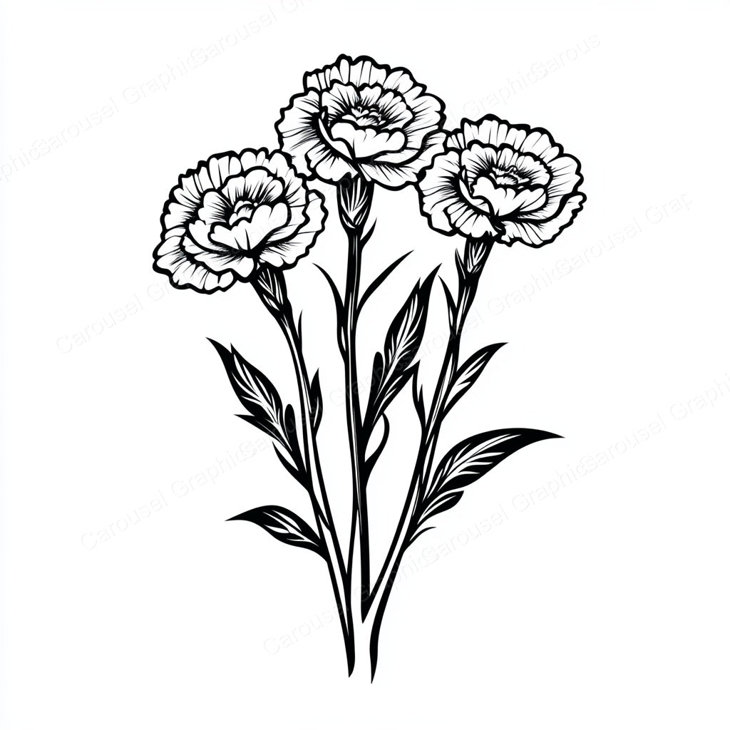 Carnation Vector Graphic preview