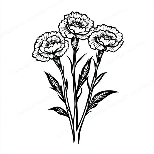 Carnation Vector Graphic preview