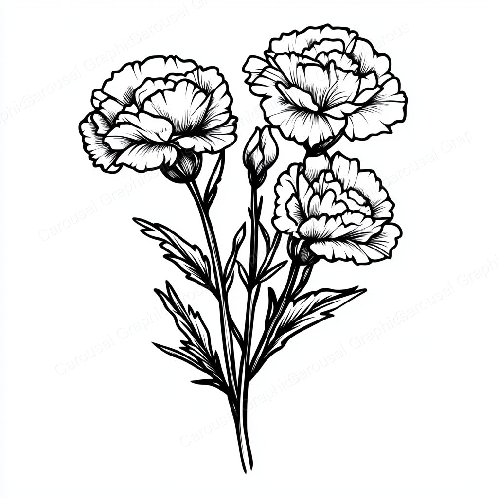 Carnation Vector Graphic preview